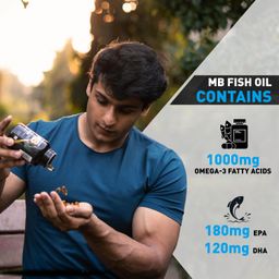 MuscleBlaze Omega 3 Fish Oil (90 Capsules) | Trustified Certified for Accuracy & Purity | 1000mg Omega 3 with 180mg EPA & 120mg DHA image 4