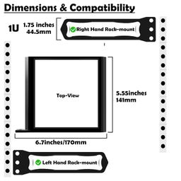 bartallama3d 1U Rackmount Bracket for Unifi Cloud Key G2 (Black) image 4