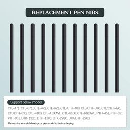toodoo 20 Pieces Replacement Standard Pen Nibs Black Replacement Refill Pen Nibs Standard Nibs Drawing Pen Compatible with Wacom Bamboo Intuos CTL471 CTL671 CTL672 CTH480 image 4