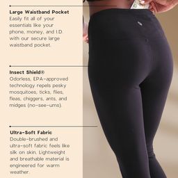Bug Repellent Feathersoft Leggings with Insect Shield® Repellent Technology in Lightweight Recycled Fabric image 2