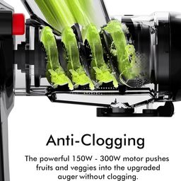 SiFENE Slow Masticating Cold Press Juicer Machines for Fruit Vegetable, Juice Yield Maker Extractor with Dual Mouth, Quiet Motor Anti-Clog System, Easy to Clean, Non-BPA (Gray) image 4