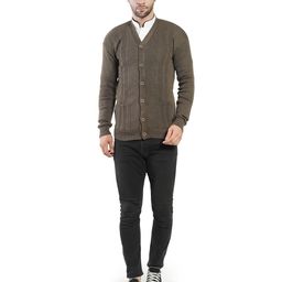 manra Men's Front Open Buttoned Full Sleeve Solid Color Cardigan/Woolen Jacket/Waist Coat/Sweater with Pockets image 2