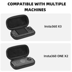 Carrying Case for Insta360 X3, Portable Storage Bag Lens Protective Cover Hard Shell Protector Travel Case with wrist strap for Insta360 ONE X X2 X3 Camera Accessories(Black) image 3