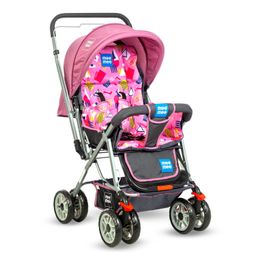 Mee Mee Little Explorer Advance Baby Stroller/Pram for 0 to 3 Years, New Born/Kids, 5 Point Safety Harness, Adjustable backrest, 360 Wheel, Large Storage Basket, Reversible Handlebar Net (DX Purple) image 1