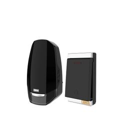 GM 4094 Gusto Plug-in Wireless Doorbell with Battery-Less Remote, 32 Selectable Melodies, Volume Control, Shuffle Function & Flashing Light (Black) image 1