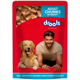 Drools Adult Wet Dog Food, Real Chicken and Chicken Liver Chunks in Gravy,2.25 Kg (150g x 15) Pack of 15 image 2