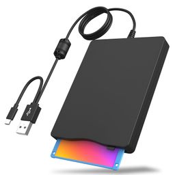 wbacon Floppy Disk Reader, 3.5 inch External Floppy Disk Drive with USB Type-C, Portable FDD Floppy Disk Drive for Laptop PC Windows 11/10/8/7/2000/XP image 1