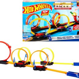 Hot Wheels® Multi-Loop Race Off™ Playset, with 1 Car, Knock Down Flags to Score Points & Break The Loop, Toy for Kids 4 to 10 Years Old​ image 1