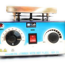 GLAB India 2000ML Magnetic Stirrer with hot plate TEMPRATURE CONTROLAER AND IMPORTED BEET FOR LAB TEST image 1