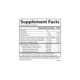 Carlson Labs Norwegian Cod Liver Oil, Natural Source of Vitamins A and D, 100 Softgels image 4