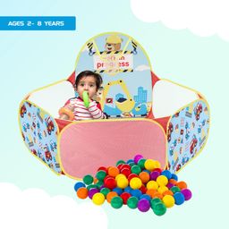 Amazon Brand - Jam & Honey Kid Construction Ball Pool, Ball Pit Structure (with 30 Balls) Multicolour image 3