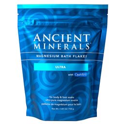 Ancient Minerals Magnesium Bath Flakes Ultra with OptiMSM - Single Use - 1.65 lbs image 1