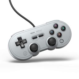 8Bitdo Sn30 Pro USB Wired Gamepad for Switch, Windows & Raspberry Pi(Gray Edition) image 1