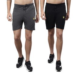 mack jonney Regular Fit Cotton Lounge Shorts for Men (Pack of 2)-D11__Blk__Ant__02, Assorted, Small image 1