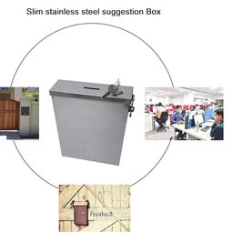 GinoSet® High GradeHeavy Metal All in one Multipurpose use Suggestion Box/Mail Box/Compaint Box/Donation Box/Wall Mountable with Two Key Lock Or Table Surface and Wall Mount Pack of 1 image 3
