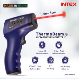 MCP Intex ThermoBeam Infrared Thermometer With Advance Laser Pointing Feature, FDA/CE Approved, Non Contact Digital Thermometer, °C & °F switchable(Pack of 1) image 3