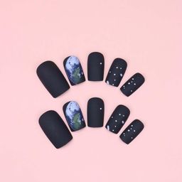 Buddy Jelly Trends Premium Designer 24pcs Stick-on Nails set, with Easy Glue Tab application, Nails are Reusable & Unbreakable (W1379) image 3