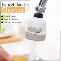 GLUN® 360° Rotation 3 Mode Kitchen Sink Faucet, Pack of 1, 3 Modes (Bubble, Flow & Shower) Universal Connector Foam Flow Tap Connectoritchen Sink Faucet image 2