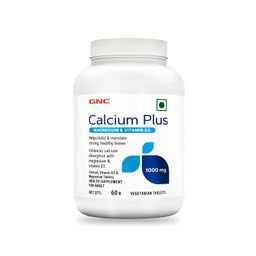GNC Calcium Plus 1000 mg with Magnesium and Vitamin D3-60 Tablets image 1