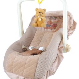 JoyRide DLX Carry Cot & Rocking Chair with Adjustable Handle & Mosquito Net| Large Canopy | 3-Point Safety Lap Belt | Double Cushioned Washable Seats image 2