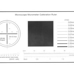 TOSUKKI Multifunction Microscope Micrometer Calibration Ruler Slide，Microscope Reticle Micrometer/Microscope Calibration Grid/Microscope Camera Calibration Slide/Micrometer Ruler for Microscope image 1