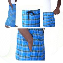 ELASTIC PREMIUM COTTON LUNGI WITH SIDE POCKET | SOFT BREATHABLE CHECKED LUNGI FOR MEN'S image 2