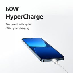 Xiaomi Hypercharge 60W Type C to Type C Cable (Braided) for iPhone, Smartphones, Tablets, Laptops, Macbook & Other Type C Devices, Supports Power Delivery (PD) Technology, 480Mbps Data Sync, White image 5