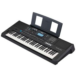 YAMAHA PSR-E473,61 KEYS PORTABLE KEYBOARD WITH POWER ADAPTOR, Black image 1