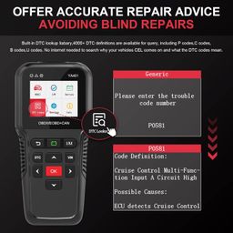 elmconfig OBD2 Scanner Car Code Reader, YA401 Check Engine Light Scan Tool with I/M Readiness DTC Lookup for All OBD II Protocol Cars Since 1996 image 5