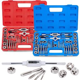 Orion Motor Tech 80pc Tap and Die Set in SAE and Metric Sizes, Metric and Standard Tap Set and Die Tool Set for Internal and External Threading image 1