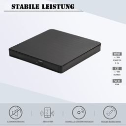 generic Care CASE® External DVD Drive,USB 3.0 Type-C CD DVD/RW Optical Drive USB C Burner Slim CD/DVD ROM Rewriter Writer Reader Portable for PC Laptop Desktop Windows 7/8.1/10 Linux OS Apple image 5