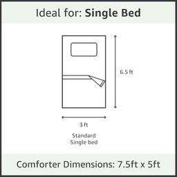 Amazon Brand - Solimo Microfibre Reversible Comforter, Single (Sandy Beige & Walnut Brown, 200 GSM) image 5