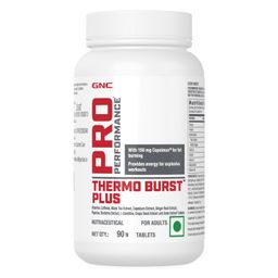 GNC Pro Performance Thermo Burst Plus With Capsimax® | 90 Tablets | Burns Stored Fats | Boosts Energy & Focus | Increases Metabolism | Prevents Unhealthy Cravings | Promotes Healthy Waist-To-Hip Ratio image 1