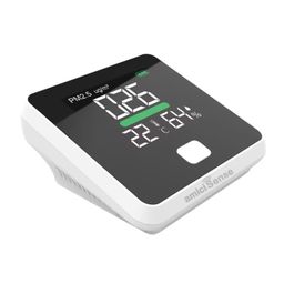 amiciSense WiFi PM2.5 Air Quality Monitor with Temperature & Humidity Sensor | Portable Real-Time AQI Compatible with Smartlife App image 1
