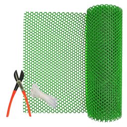 singhal Tree Guard Net, Garden Fencing Net Virgin Plastic with 1 Cutter and 50 PVC Tags (Black, 4 ft x 5 ft) image 2