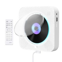 qoosea Portable CD Player with Bluetooth Wall Mountable CD Music Player Home Audio Boombox with Remote Control FM Radio Built-in HiFi Speakers MP3 Headphone Jack AUX Input Output image 1