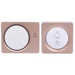 Tech Vibes 200M Wireless Door Bell Portable, Battery-Operated Plug-Less for Home/Office Use (Rose-White) image 1