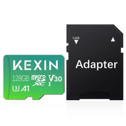 kexin 128GB Micro SD Card with SD Adapter, microSDXC UHS-I U3 V30 A1 Memory Card, 85MB/s Read 30MB/s Write, 4K UHD High Speed TF Card for GoPro, Drone, DSLR Camera, Android Phone (128GB) image 1