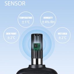 Wintact Digital Temperature and Humidity Meter, Thermometer Hygrometer Monitor with Dew Point and Wet Bulb Temperature, Backlight, Max/Min Value, Data Hold, Store 1000 Group of Data for Indoor Outdoor image 3