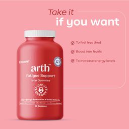 arth Iron Supplement For Women | High Absorption Ferrous Ascorbate (67%) | With Folic Acid | Boosts Hemoglobin & Energy Levels | Reduces Fatigue & Lethargy | Emcure Pharma | 30 Iron Gummies image 5