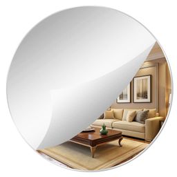 goelite Silver Acrylic Mirror for Painting | This is NOT A Real Mirror | Art and Craft, 8 x 8 cm, Round Circle, Pack of 1 image 1