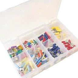 GLOBOMOTIVE Multipurpose Plastic Storage Box with 8 Removable Dividers (Transparent), Rectangular image 4