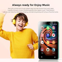 160GB MP3 Player with Bluetooth and WiFi, innioasis Music Player with Spotify,Pandora,Amazon Music,4" Touch Screen Android MP4 MP3 Player for Kids with Libby,Audible,Spotify Kids (White+ Green) image 2