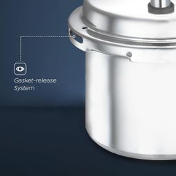 Prestige 2L+3L+5 Litres Popular Max Outer Lid Aluminium Combo Pressure Cooker with 2 Lids |Pressure Indicator | Gas & Induction Compatible |Metallic Safety Plug| Gasket-Release System image 4