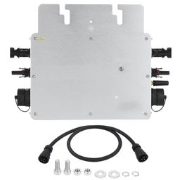 600W Solar Grid Tie Micro Inverter, IP65 Waterproof WiFi Control Self Cooling MPPT Stackable Pure Sine Wave DC22‑60V Input 85-160VAC /180-280VAC Output, Automatic Identification Power(230V) image 1