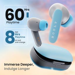 Boult Audio Z20 Pro Truly Wireless Bluetooth Ear Buds with 60H Playtime, 4 Mics Clear Calling, 45ms Low Latency, Rich Bass Drivers, Touch Controls, IPX5 TWS Earbuds Bluetooth Wireless (Powder Blue) image 3