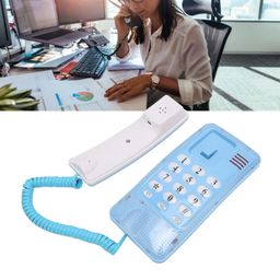 fayy Wired Telephone, Multiple Functions Old Style Retro Wall Phone Rebroadcast ABS Material Mute Button for Home (Blue) image 2