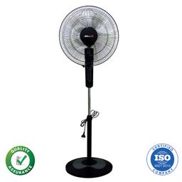 IBELL CHROME10 5 Leaf Pedestal Fan with Timer. High Speed motor - Black image 2
