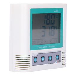USB Digital Temperature Humidity Data Logger, Temperature and Humidity Data Logger Sensors with Large LCD Display (26W Million Data Sets) image 1