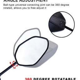 NIKAVI MR777R Side View Glass Rear View Mirror Compatible For Twister/Shine New Model (RIGHT HAND) image 2